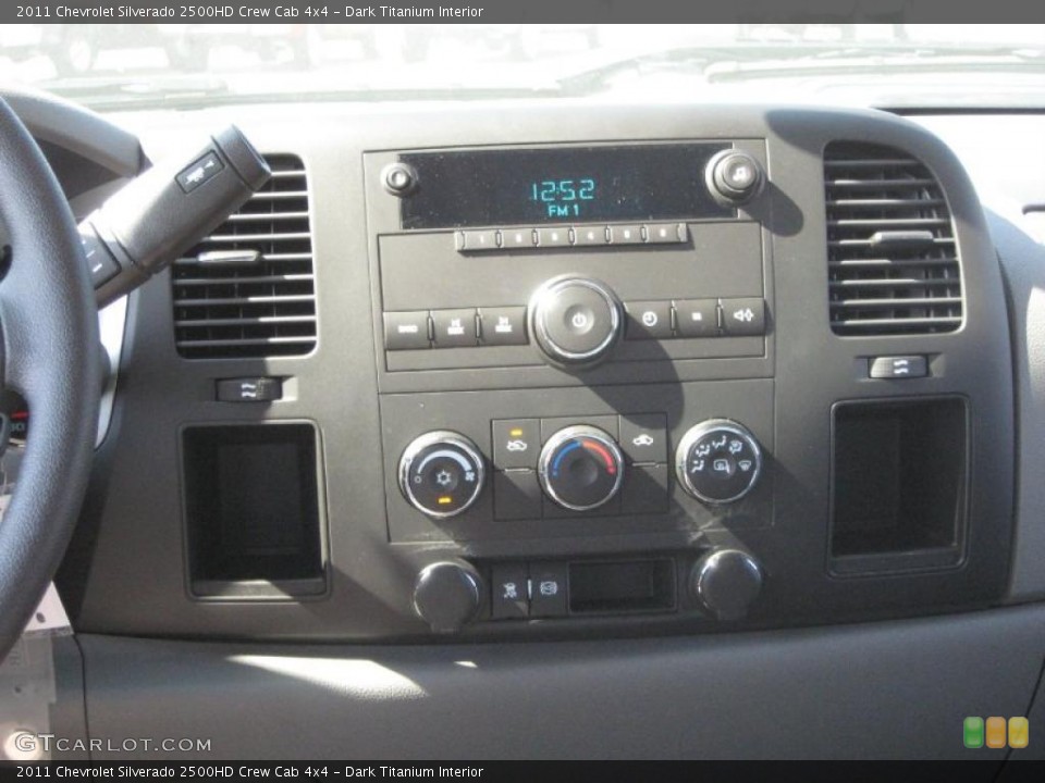 Dark Titanium Interior Controls for the 2011 Chevrolet Silverado 2500HD Crew Cab 4x4 #38338056