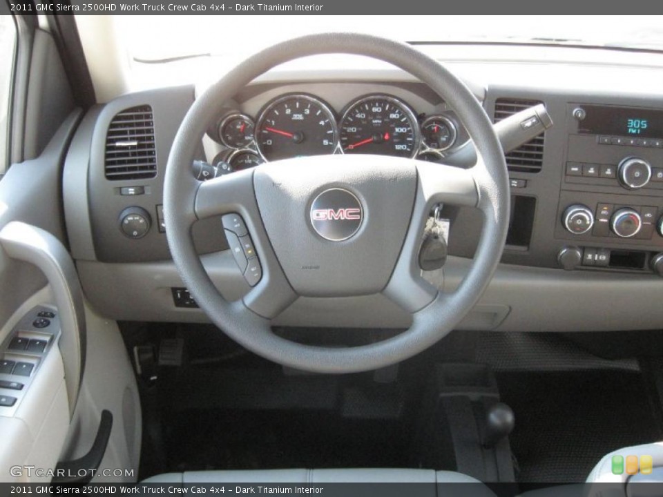 Dark Titanium Interior Steering Wheel for the 2011 GMC Sierra 2500HD Work Truck Crew Cab 4x4 #38338268