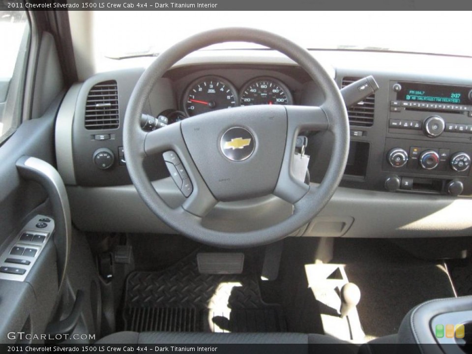 Dark Titanium Interior Steering Wheel for the 2011 Chevrolet Silverado 1500 LS Crew Cab 4x4 #38338584