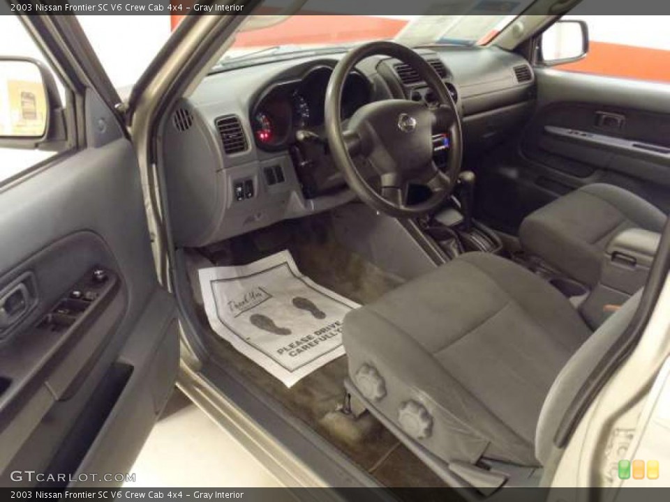 Gray Interior Prime Interior for the 2003 Nissan Frontier SC V6 Crew Cab 4x4 #38343121