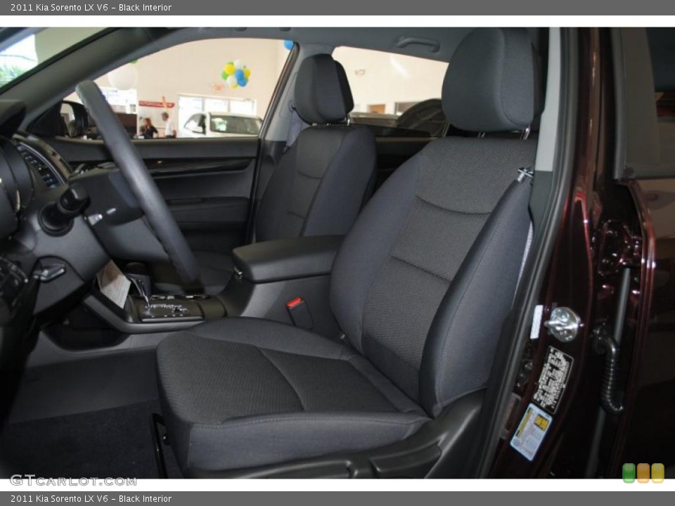 Black Interior Photo for the 2011 Kia Sorento LX V6 #38346770