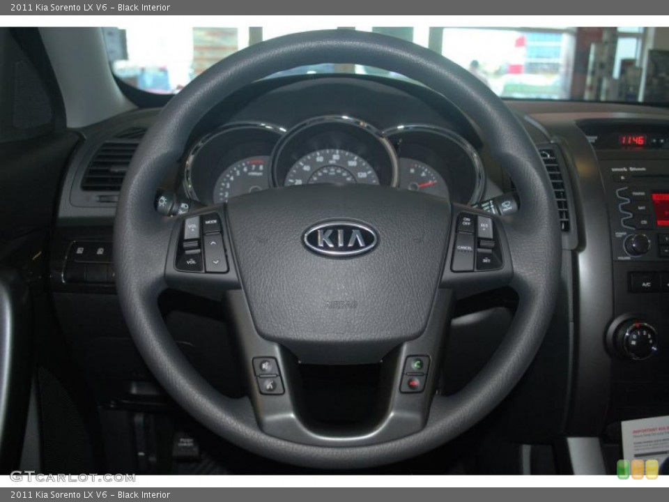 Black Interior Steering Wheel for the 2011 Kia Sorento LX V6 #38346982
