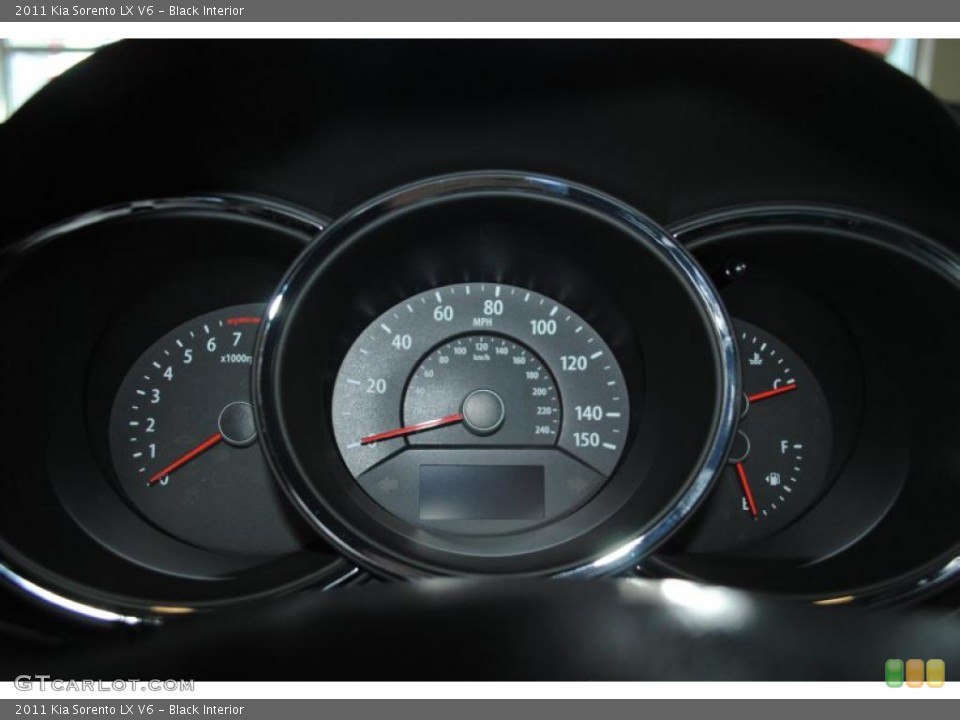 Black Interior Gauges for the 2011 Kia Sorento LX V6 #38347038