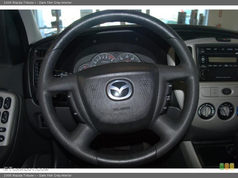 Dark Flint Gray Interior Steering Wheel for the 2006 Mazda Tribute i #38348266