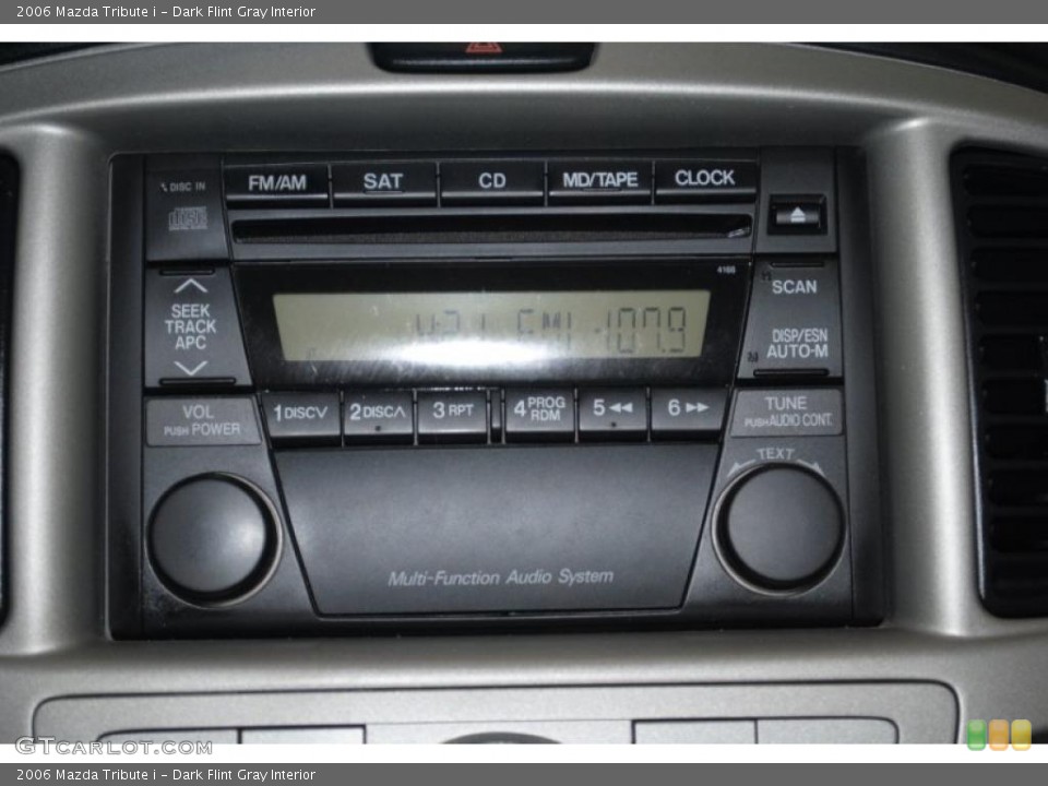 Dark Flint Gray Interior Controls for the 2006 Mazda Tribute i #38348362