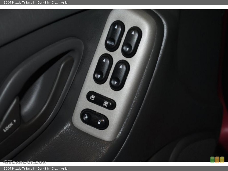Dark Flint Gray Interior Controls for the 2006 Mazda Tribute i #38348442