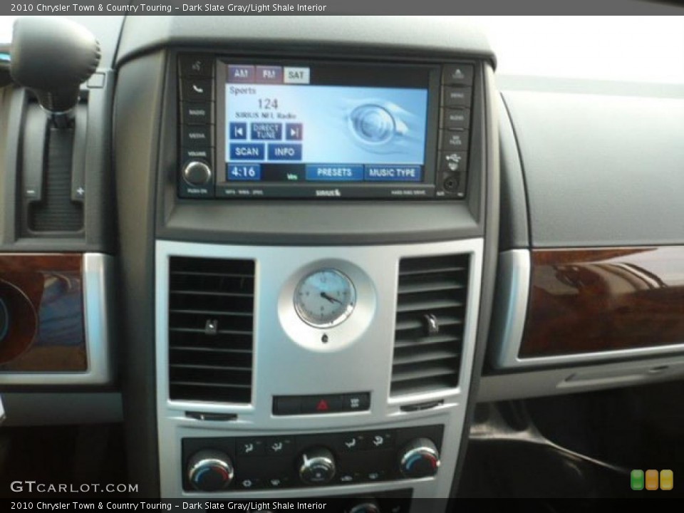 Dark Slate Gray/Light Shale Interior Controls for the 2010 Chrysler Town & Country Touring #38353354