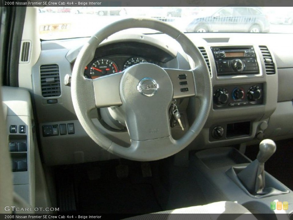 Beige Interior Dashboard for the 2008 Nissan Frontier SE Crew Cab 4x4 #38354250