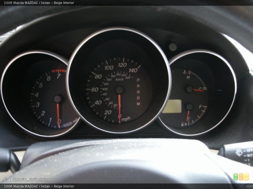Beige Interior Gauges for the 2006 Mazda MAZDA3 i Sedan #38354454
