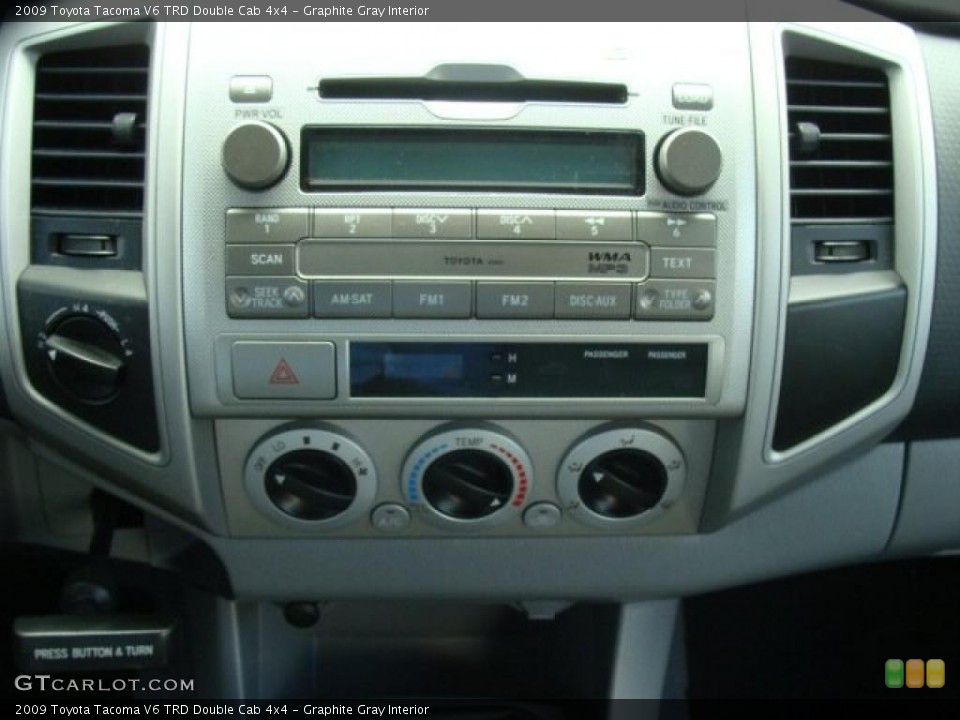 Graphite Gray Interior Controls for the 2009 Toyota Tacoma V6 TRD Double Cab 4x4 #38356848