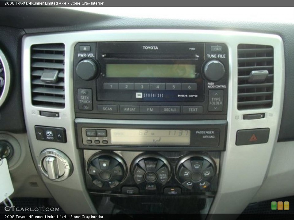 Stone Gray Interior Controls for the 2008 Toyota 4Runner Limited 4x4 #38357762