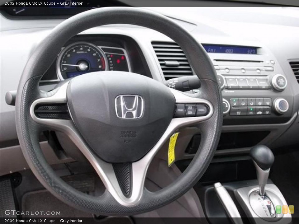 Gray Interior Steering Wheel for the 2009 Honda Civic LX Coupe #38360390