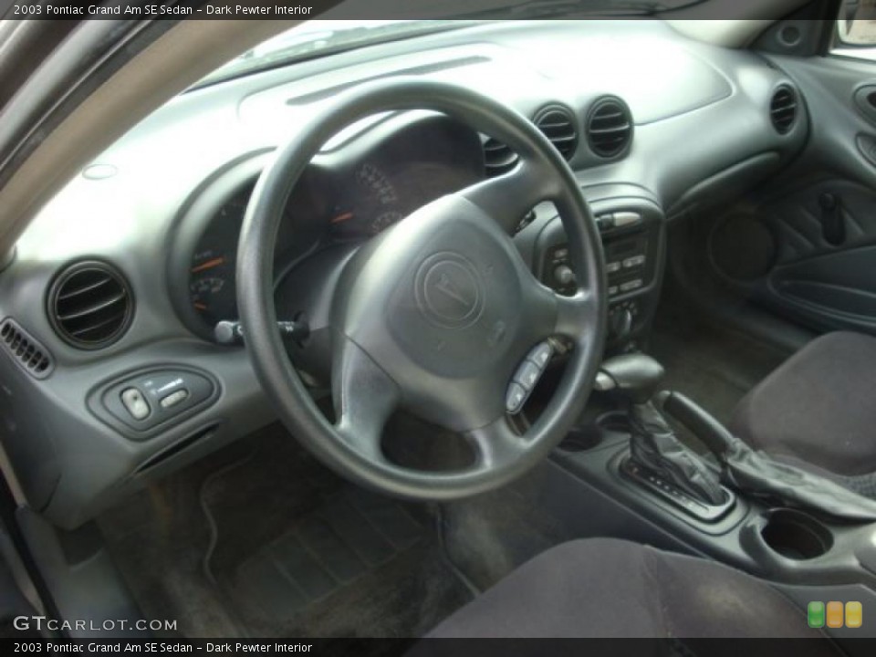 Dark Pewter Interior Steering Wheel for the 2003 Pontiac Grand Am SE Sedan #38360982