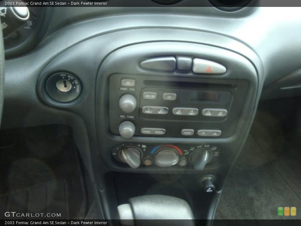 Dark Pewter Interior Controls for the 2003 Pontiac Grand Am SE Sedan #38360998