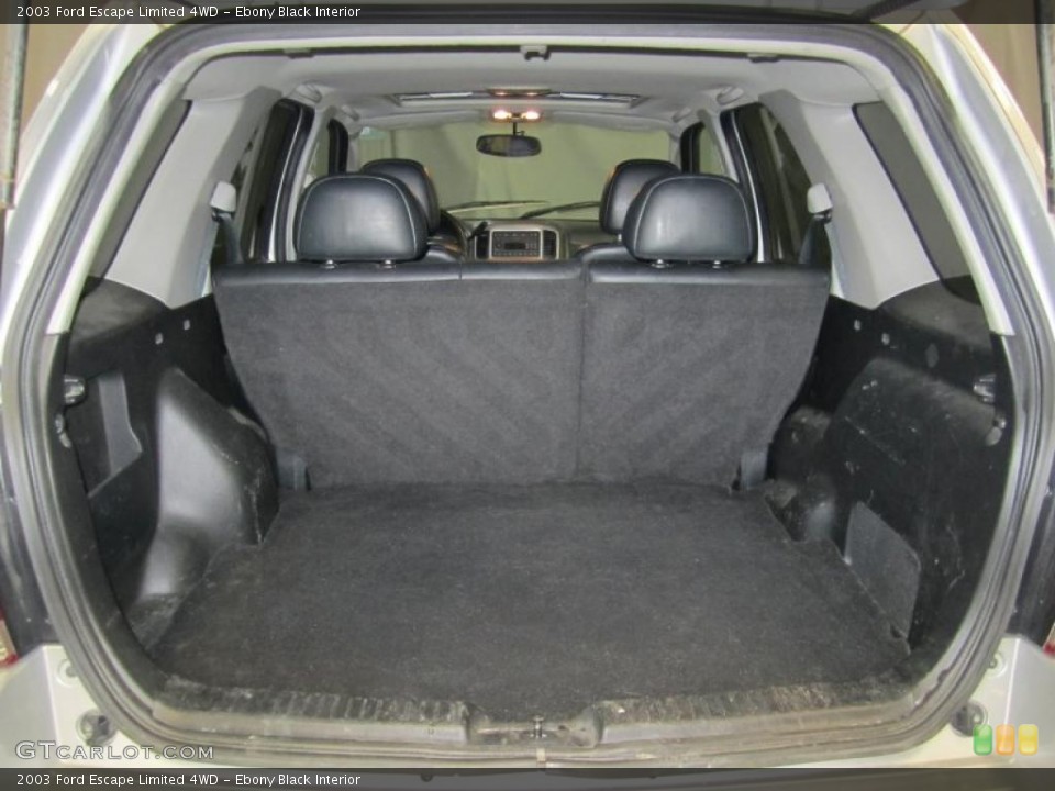 Ebony Black Interior Trunk for the 2003 Ford Escape Limited 4WD #38363746