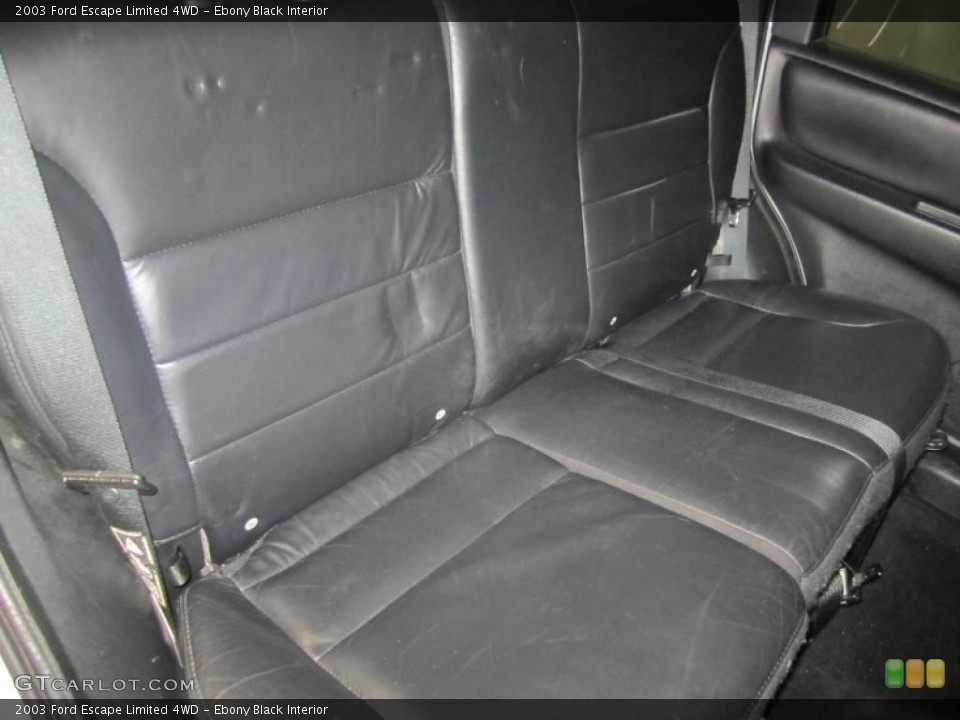 Ebony Black Interior Photo for the 2003 Ford Escape Limited 4WD #38363782