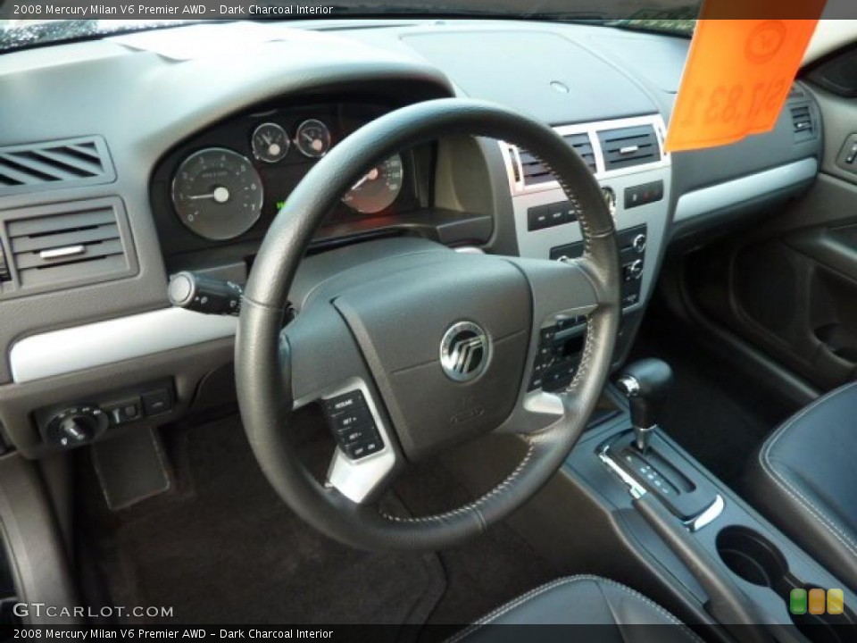 Dark Charcoal Interior Dashboard for the 2008 Mercury Milan V6 Premier AWD #38365346