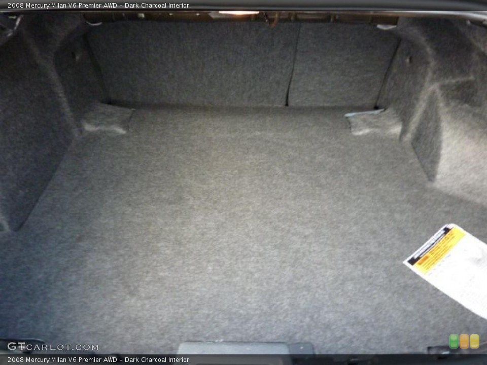 Dark Charcoal Interior Trunk for the 2008 Mercury Milan V6 Premier AWD #38365410