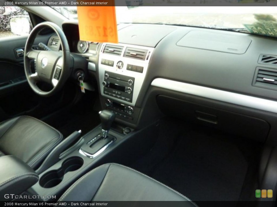 Dark Charcoal Interior Dashboard for the 2008 Mercury Milan V6 Premier AWD #38365446