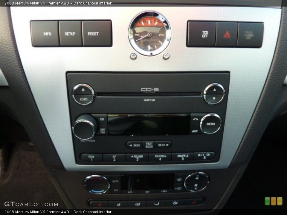 Dark Charcoal Interior Controls for the 2008 Mercury Milan V6 Premier AWD #38365458