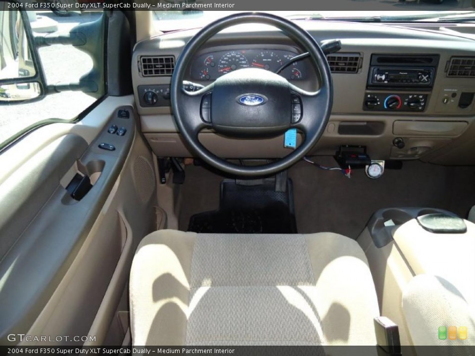 Medium Parchment Interior Dashboard for the 2004 Ford F350 Super Duty XLT SuperCab Dually #38365678