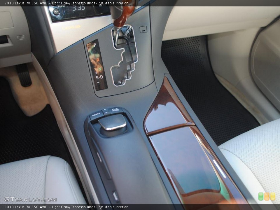 Light Gray/Espresso Birds-Eye Maple Interior Transmission for the 2010 Lexus RX 350 AWD #38367026