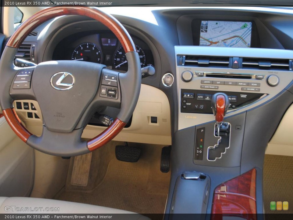 Parchment/Brown Walnut Interior Dashboard for the 2010 Lexus RX 350 AWD #38367314