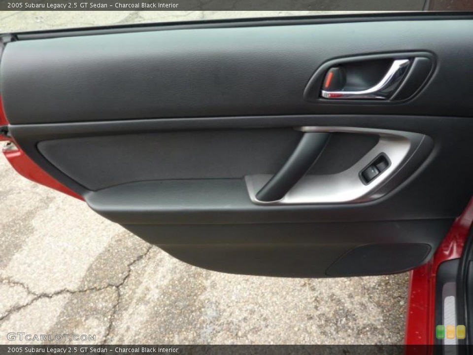 Charcoal Black Interior Door Panel for the 2005 Subaru Legacy 2.5 GT Sedan #38367758