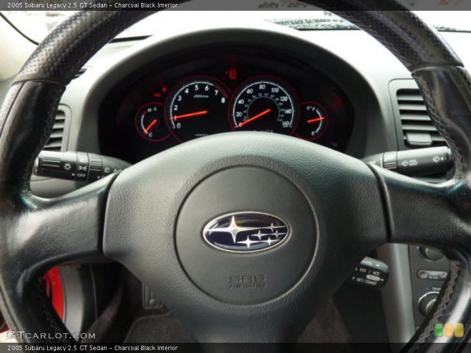 Charcoal Black Interior Steering Wheel for the 2005 Subaru Legacy 2.5 GT Sedan #38367834