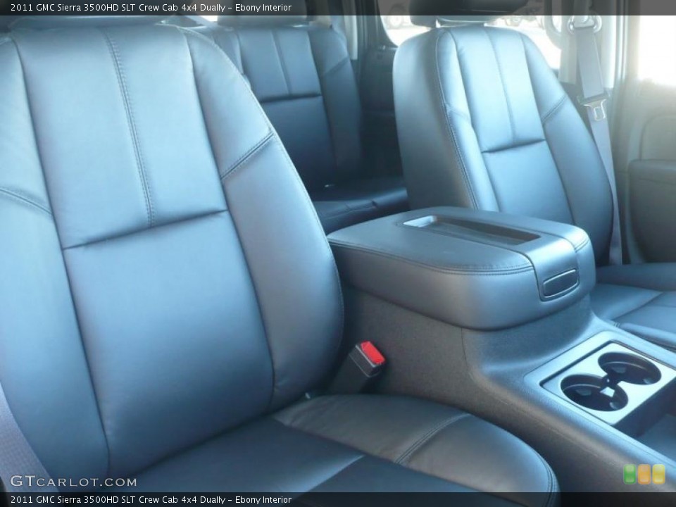 Ebony Interior Photo for the 2011 GMC Sierra 3500HD SLT Crew Cab 4x4 Dually #38373938