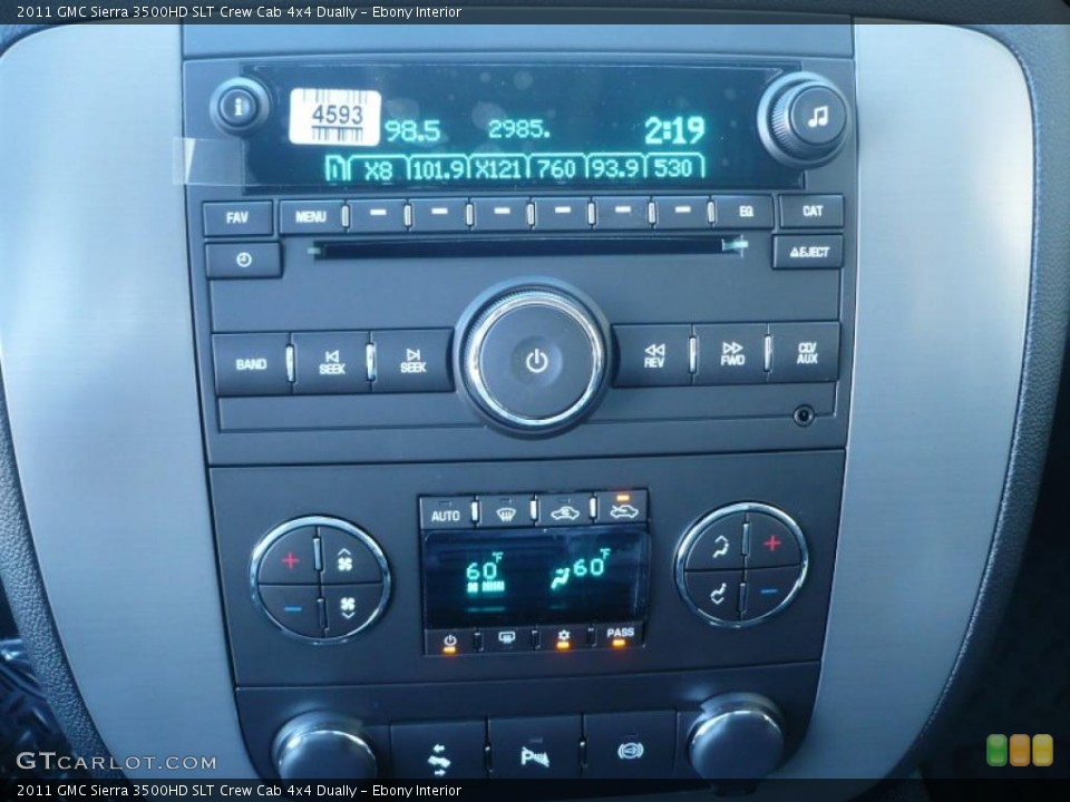 Ebony Interior Controls for the 2011 GMC Sierra 3500HD SLT Crew Cab 4x4 Dually #38373970