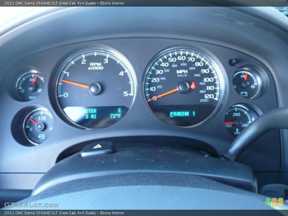 Ebony Interior Gauges for the 2011 GMC Sierra 3500HD SLT Crew Cab 4x4 Dually #38374010