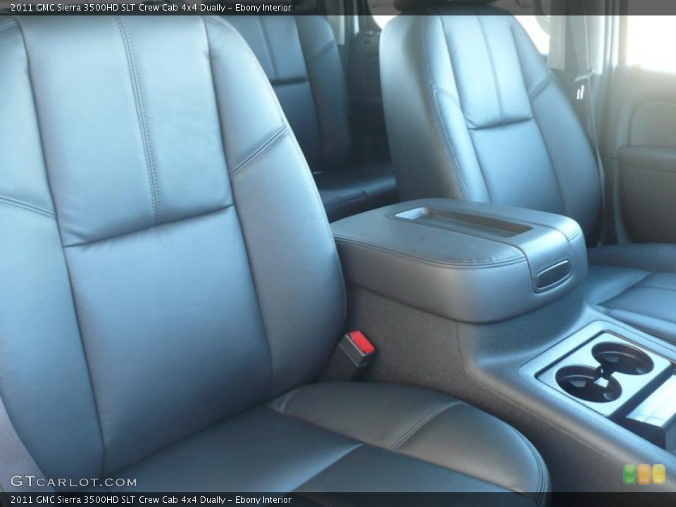 Ebony Interior Photo for the 2011 GMC Sierra 3500HD SLT Crew Cab 4x4 Dually #38374106