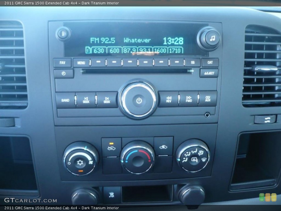 Dark Titanium Interior Controls for the 2011 GMC Sierra 1500 Extended Cab 4x4 #38375058