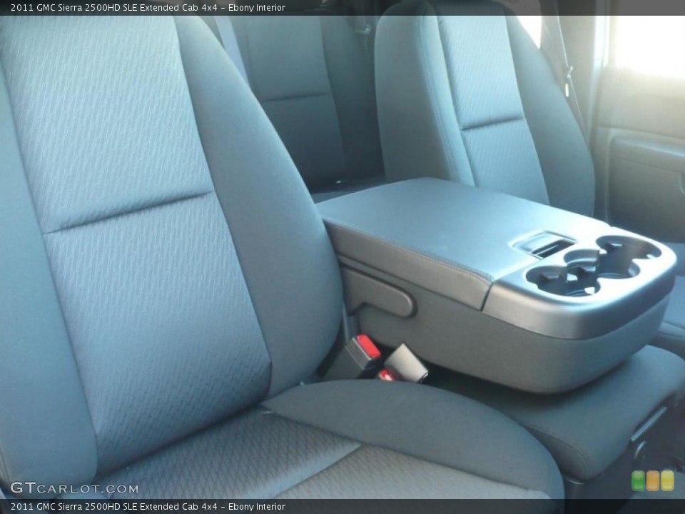 Ebony Interior Photo for the 2011 GMC Sierra 2500HD SLE Extended Cab 4x4 #38375482