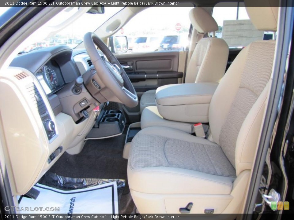 Light Pebble Beige/Bark Brown Interior Photo for the 2011 Dodge Ram 1500 SLT Outdoorsman Crew Cab 4x4 #38375690