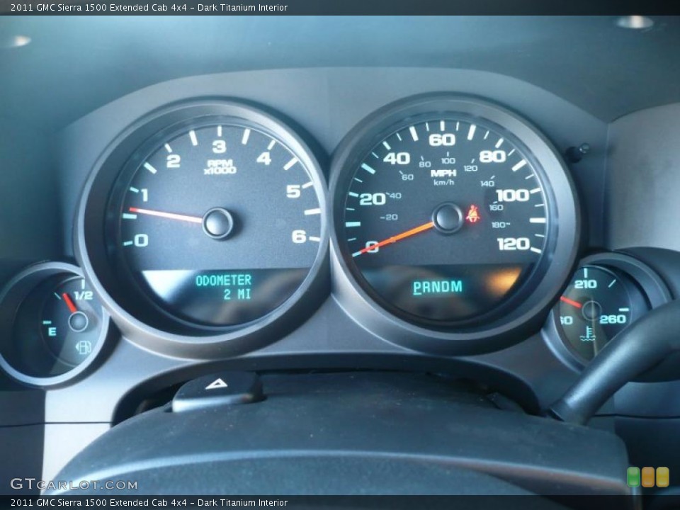 Dark Titanium Interior Gauges for the 2011 GMC Sierra 1500 Extended Cab 4x4 #38375874