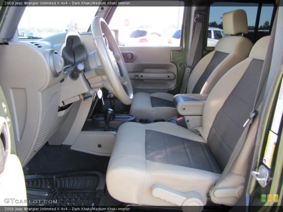 Dark Khaki/Medium Khaki Interior Photo for the 2009 Jeep Wrangler Unlimited X 4x4 #38376398