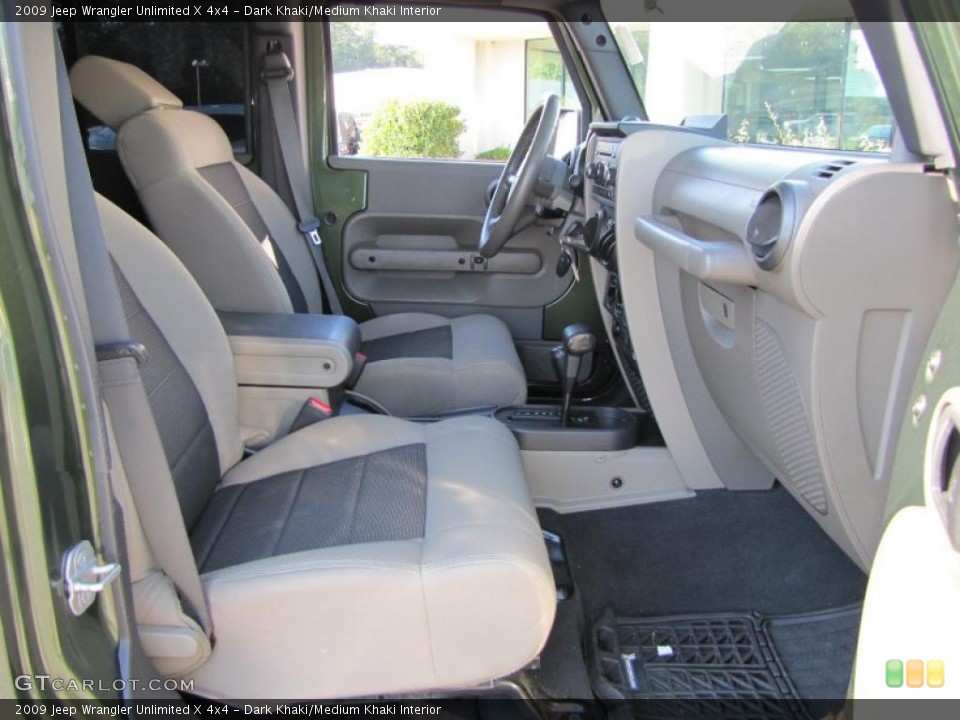 Dark Khaki/Medium Khaki Interior Photo for the 2009 Jeep Wrangler Unlimited X 4x4 #38376466