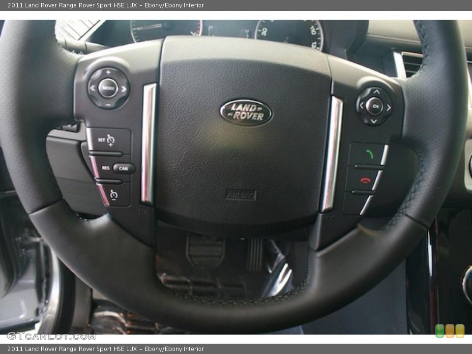 Ebony/Ebony Interior Steering Wheel for the 2011 Land Rover Range Rover Sport HSE LUX #38376586