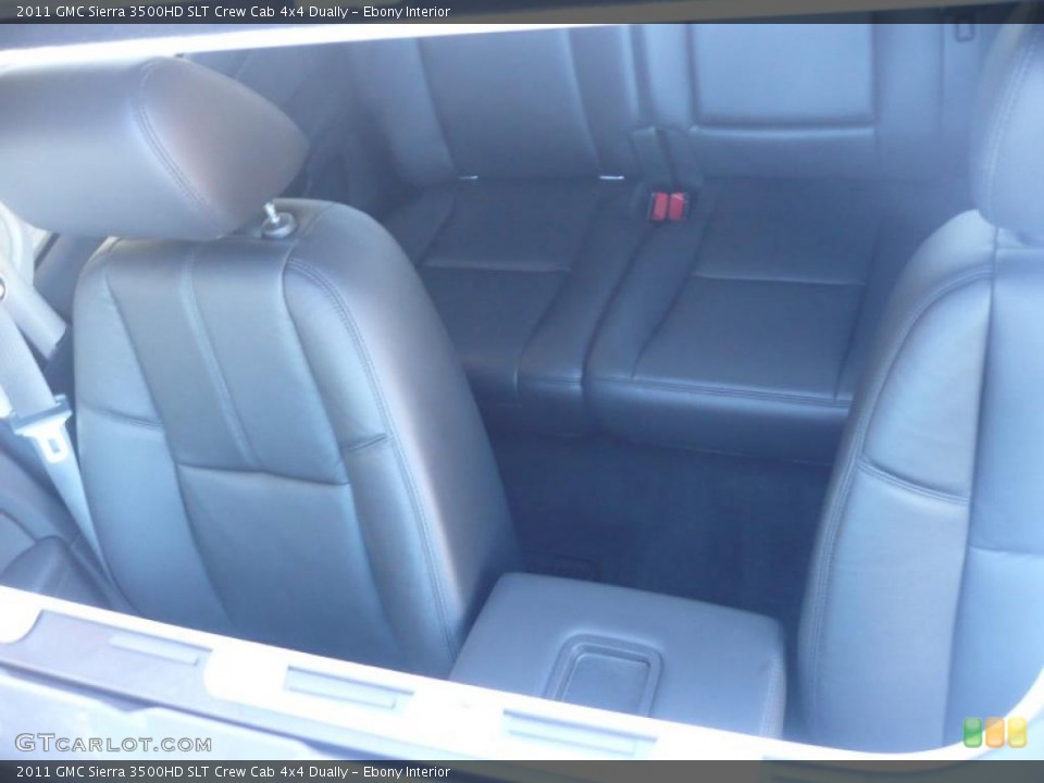 Ebony Interior Photo for the 2011 GMC Sierra 3500HD SLT Crew Cab 4x4 Dually #38376658