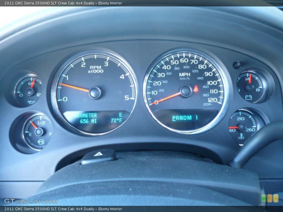 Ebony Interior Gauges for the 2011 GMC Sierra 3500HD SLT Crew Cab 4x4 Dually #38376678