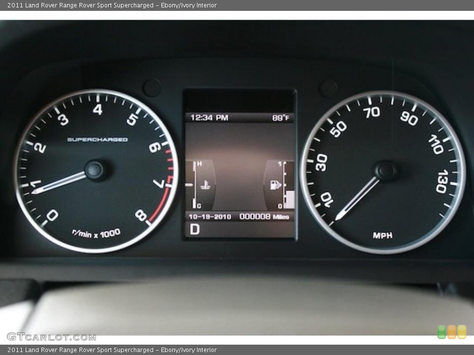 Ebony/Ivory Interior Gauges for the 2011 Land Rover Range Rover Sport Supercharged #38376854