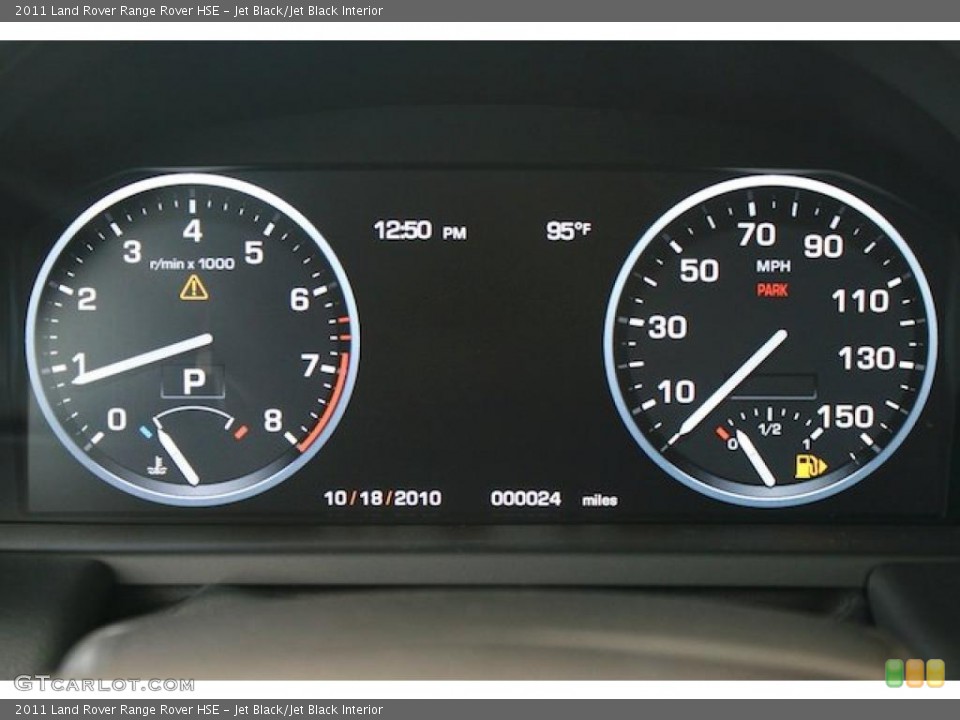 Jet Black/Jet Black Interior Gauges for the 2011 Land Rover Range Rover HSE #38378279