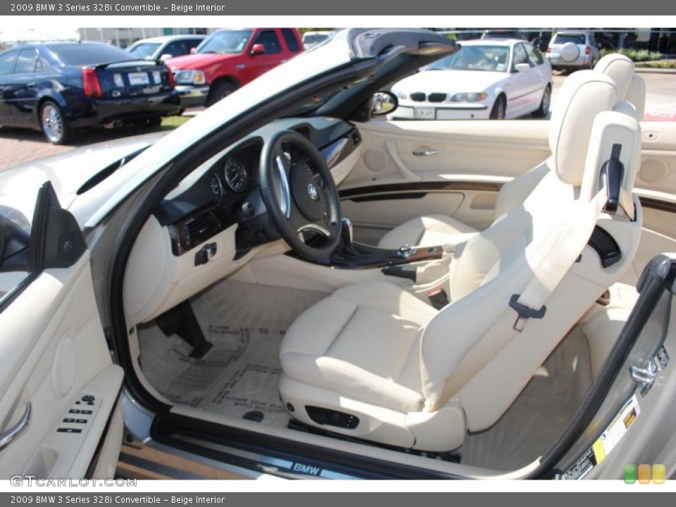 Beige Interior Photo for the 2009 BMW 3 Series 328i Convertible #38379979