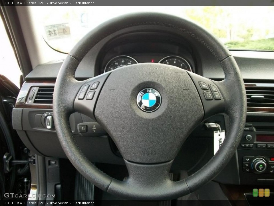 Black Interior Steering Wheel for the 2011 BMW 3 Series 328i xDrive Sedan #38380986