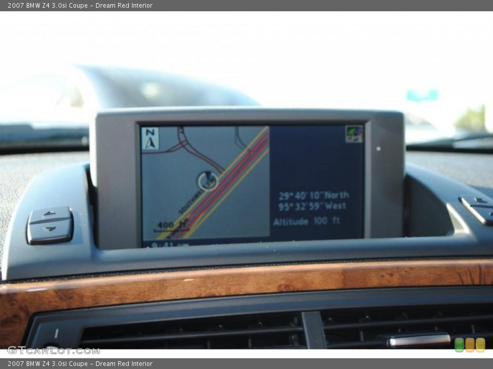 Dream Red Interior Navigation for the 2007 BMW Z4 3.0si Coupe #38382346