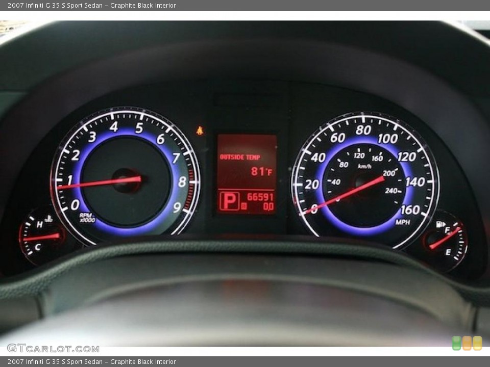 Graphite Black Interior Gauges for the 2007 Infiniti G 35 S Sport Sedan #38382454