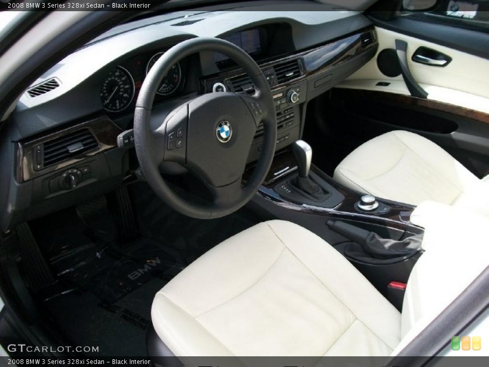 Black Interior Prime Interior for the 2008 BMW 3 Series 328xi Sedan #38383286