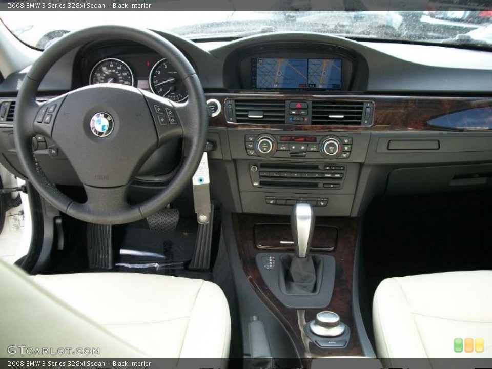 Black Interior Dashboard for the 2008 BMW 3 Series 328xi Sedan #38383342